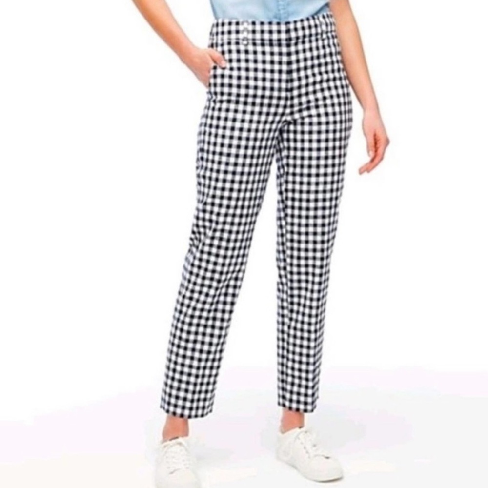 J Crew Factory Gingham Winnie Pants
